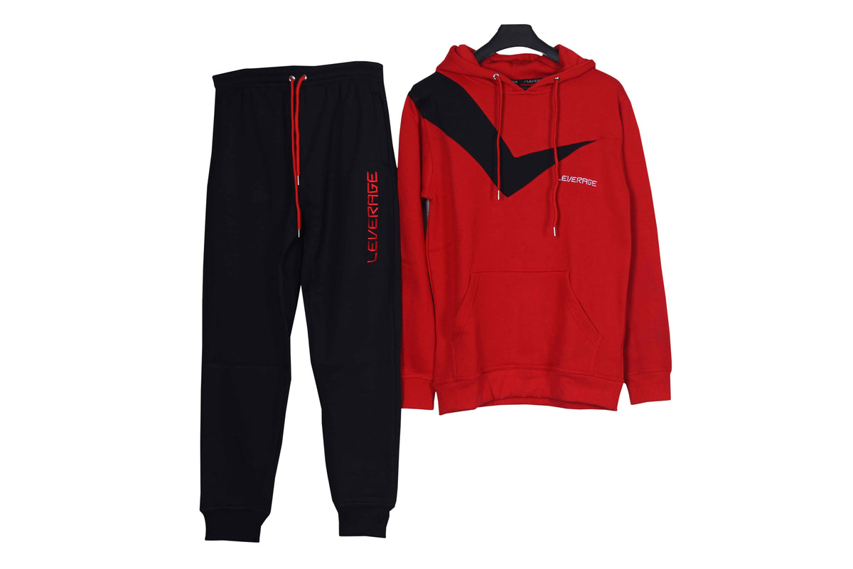 LEVERAGE® Premium Cotton Fleece Pullover Hoodie Tracksuit